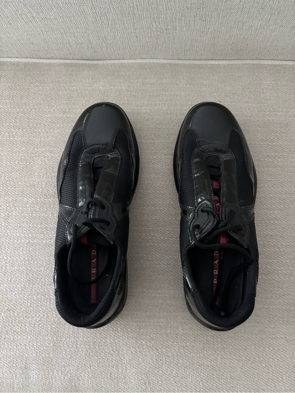 Women’s Linea Rossa Black Patent Leather America's Cup Sneaker